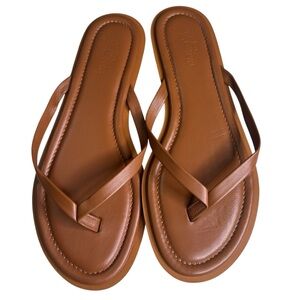 J. Crew Sorrento Women’s Leather Flip Flop Sandals. Size 10